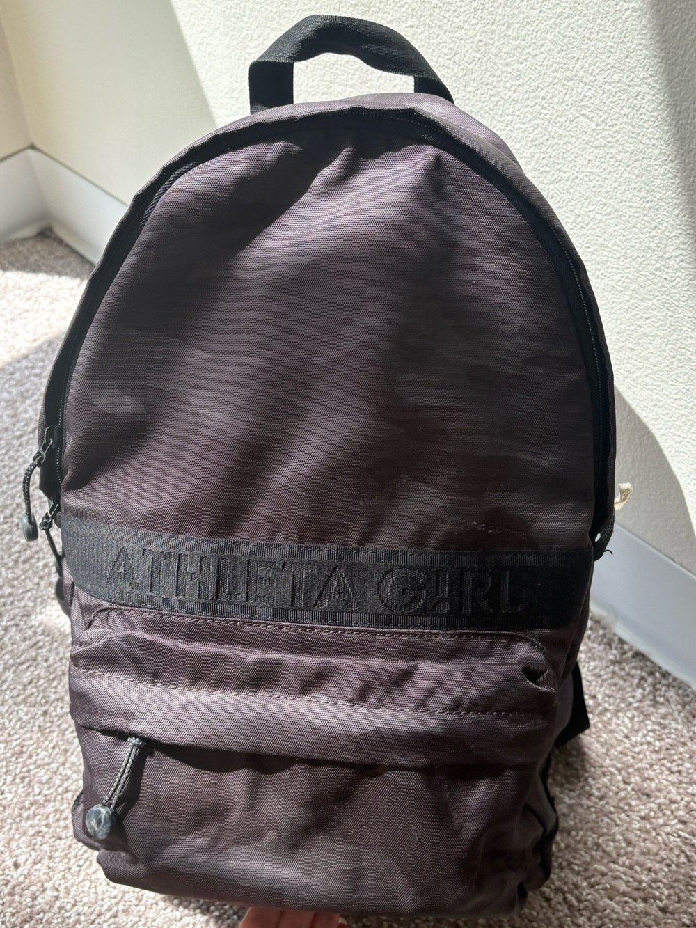 Athleta Girl Dark Charcoal Camo Backpack
